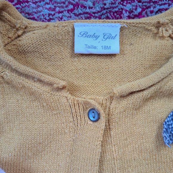 Bundle of Vintage Baby Sweaters - Pink Baby Sweater - Hand Knit BabY Clothes - Picture 5 of 5